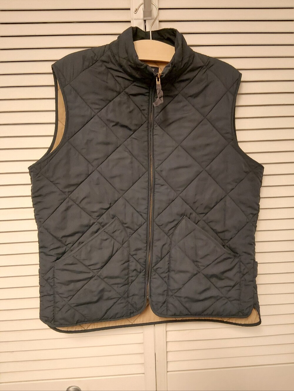 J. Crew Quilted Navy Sleeveless Vest